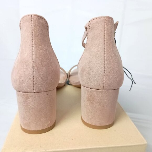 Madden NYC Block Heel Sandals Sz 10 NIB Rhinestone Strap Dressy Party Shoes - Picture 7 of 9